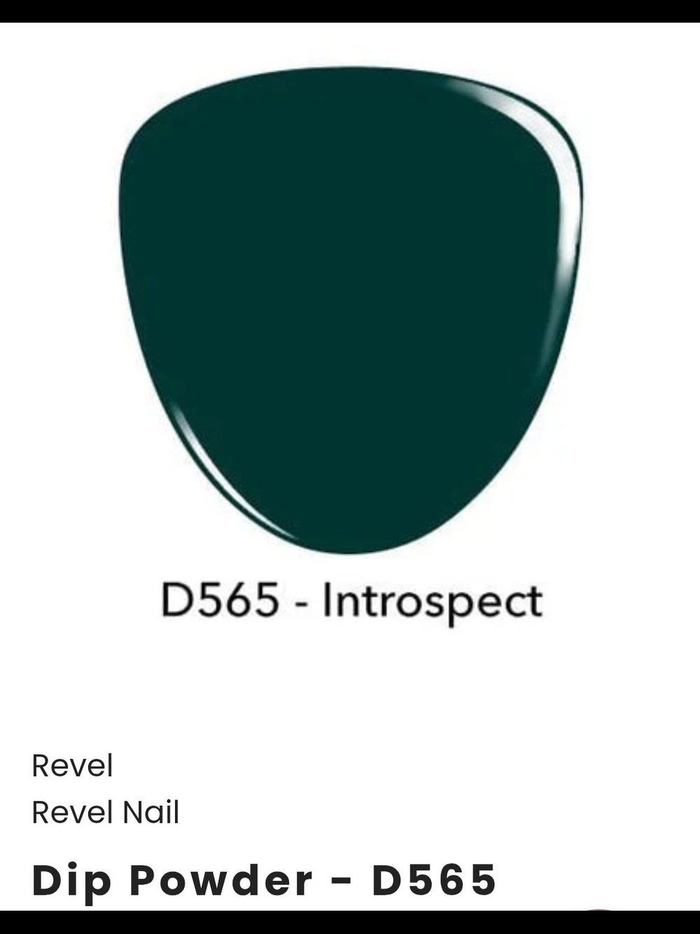 Revel Nail Dip Powder D565 Introspect - Deep Teal 0.5 Oz